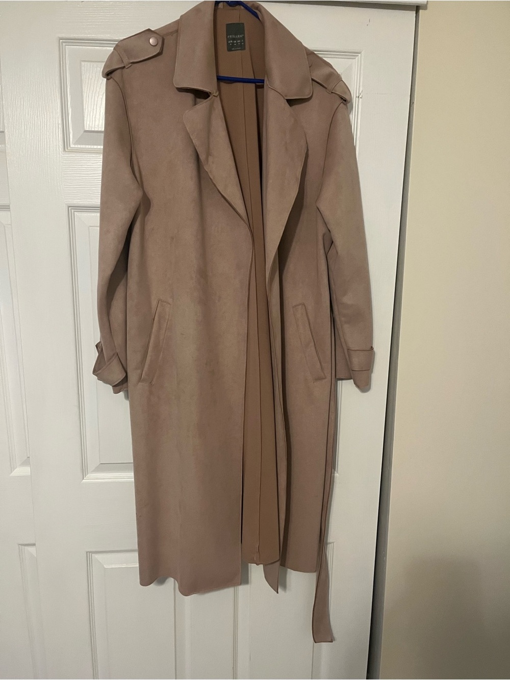 Primark Long Trench Coat in Dusty Rose